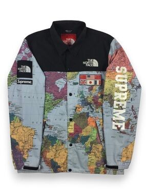 Supreme x The North Face Expedition Atlas Jacket World Map Print Size L